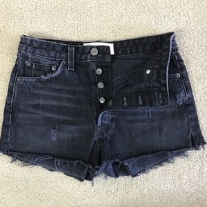 Reformation Jean Shorts Black Size 25 button fly